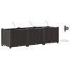 vidaXL Puutarha ruukku 3 kpl Ruskea 120 x 40 x 37,5 cm PP