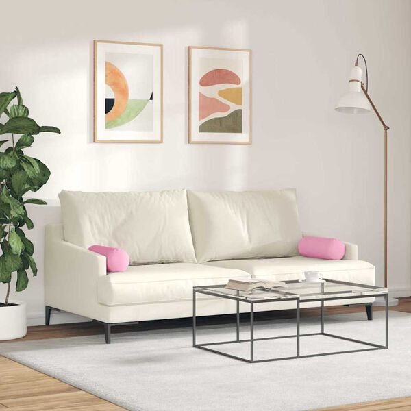 vidaXL Pystytyynyt 2 pcs Pinkki Ø 15 x 40 cm kangas