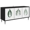 vidaXL TV-kaappi HANAU 102 x 33 x 51 cm Musta tammi Tekninen puu