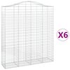 vidaXL Kaarevat kivikorit 6 kpl 200x50x220/240 cm galvanoitu rauta