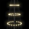 vidaXL LED-joulupuu jalustalla L&auml;mpim&auml;n Valkoinen 184.5 cm Metalli
