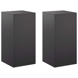 vidaXL Kasviteline 2 pcs Musta 40 x 40 x 80 cm Ter&auml;s