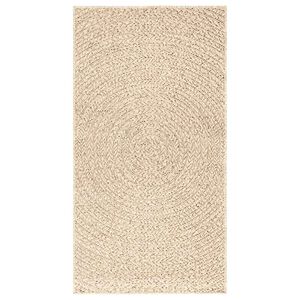 vidaXL Matto ZIZUR beige 60x110 cm juuttityyli sis&auml;- ja ulkok&auml;ytt&ouml;&ouml;n