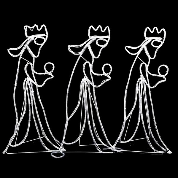 vidaXL Kolme kuningasta joulukoriste 504 LED-valoa 99,5x45,5 cm