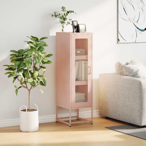 vidaXL Highboard Pinkki 36x39x123 cm Kylm&auml;valssattu ter&auml;s