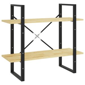 vidaXL 2-tasoinen kirjahylly 80x30x70 cm täysi mänty