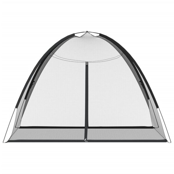 vidaXL Hyttysverkko Mongolia ovilla 220 verkko Musta 200x150x140 cm