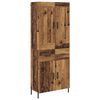 vidaXL Korkea kaappi 2 kpl Vanha Puu 69,5 x 34 x 180 cm Tekninen puu
