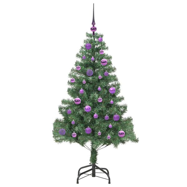 vidaXL Joulukuusi 150 LED-valoilla Vihre&auml; 150 cm Polyvinyylikloridi