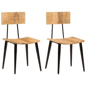 vidaXL Ruokatuolit 2 kpl 44x40x80 cm t&auml;ysi mangopuu