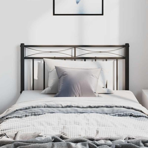 vidaXL Metallinen vaihtop&auml;&auml;ty musta 100 cm