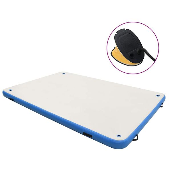 vidaXL T&auml;ytett&auml;v&auml; kelluva lautta sinivalkoinen 300x300x15 cm