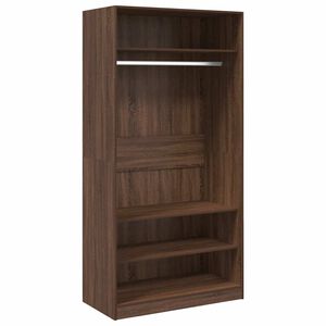 vidaXL Vaatekaappi ruskea tammi 100x50x200 cm tekninen puu