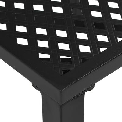 vidaXL Puutarhapöytä musta 80x80x72 cm teräs