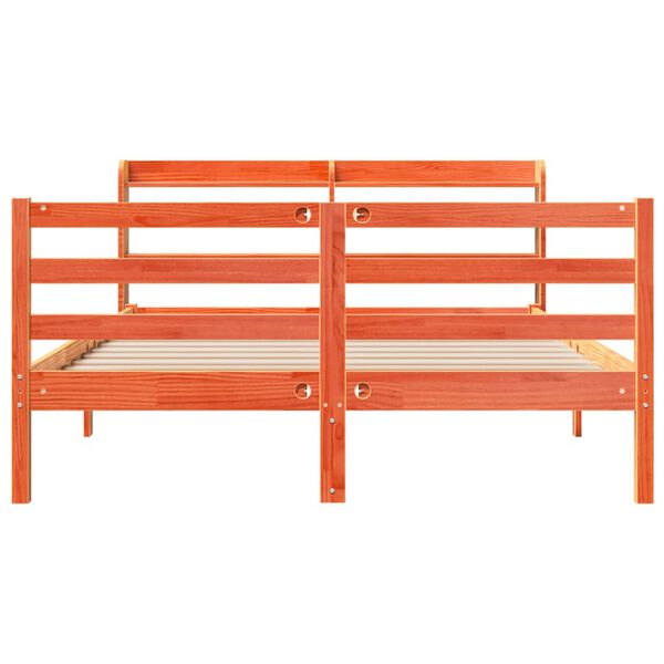 vidaXL S&auml;nky ilman patjaa vahanruskea 120x200 cm t&auml;ysi m&auml;nty