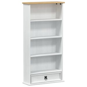 vidaXL CD-kaappi Valkoinen 52 x 17.5 x 103 cm Massiivinen m&auml;nty