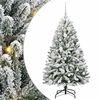 vidaXL Tekojoulukuusi 120 cm 150 LEDi&auml; L&auml;mpim&auml;n Valkoinen PVC ja ter&auml;s