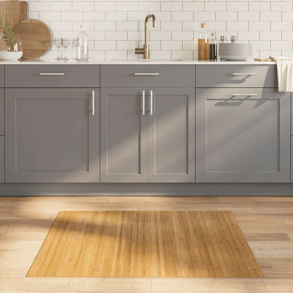 vidaXL matto suorakaide luonnollinen 80x100 cm bambu