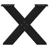 vidaXL Sohvapöydän jalat X-muotoiset 2 kpl musta 60x(42-43) cm teräs
