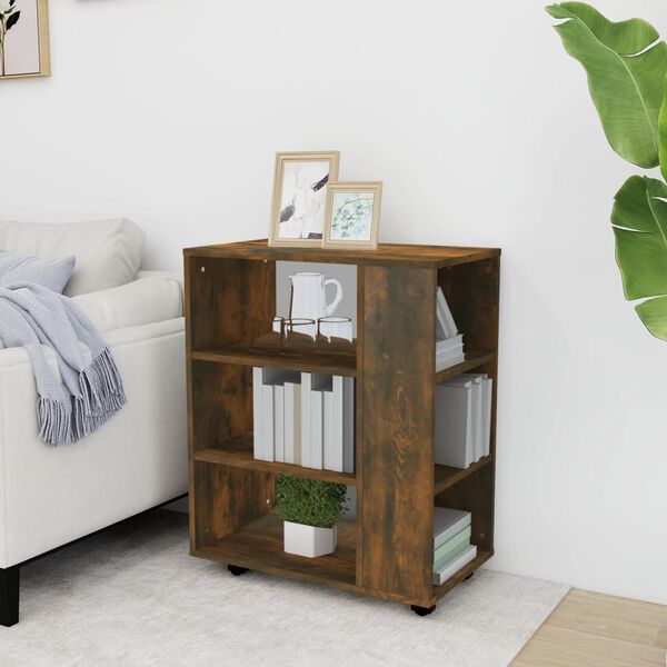 vidaXL Kaappi py&ouml;rill&auml; savutammi 60x35x75 cm tekninen puu