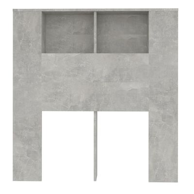 vidaXL Sängynpääty säilytystilalla betoninharmaa 100x18,5x104,5 cm