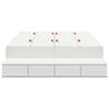 vidaXL Säilytystilallinen sängynrunko Valkoinen 120 cm Tekninen puu