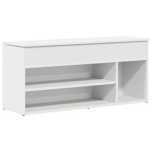 vidaXL Kenk&auml;penkki Valkoinen 102x30,5x45 cm Engineered Wood