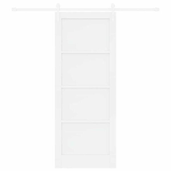 vidaXL Liukuovi Valkoinen 83 x 211 cm Massiivinen m&auml;nty