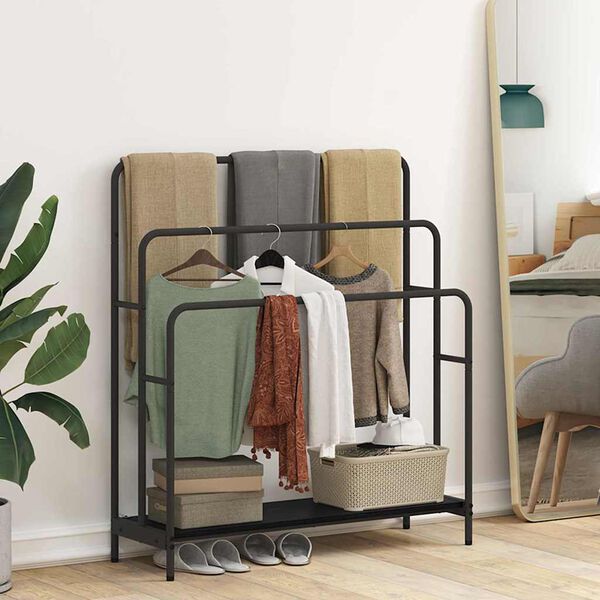 vidaXL Vaaterippsin Musta tammi. 90 x 30 x 100,5 cm Tekninen puu