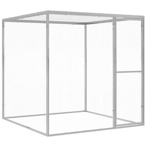 vidaXL Kissah&auml;kki 1,5x1,5x1,5 m galvanoitu ter&auml;s