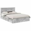 vidaXL S&auml;ilytyss&auml;nky p&auml;&auml;tyll&auml; Betoni Harmaa 5FT King Size Tekninen puu