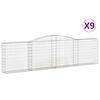 vidaXL Kaarevat kivikorit 9 kpl 400x30x100/120 cm galvanoitu rauta