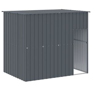 vidaXL Koirankoppi katolla antrasiitti 214x153x181 cm galvanoitu ter&auml;s