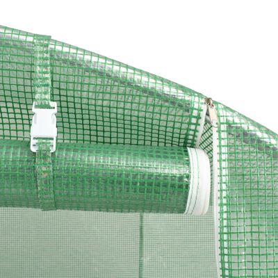 vidaXL Kasvihuone teräsrungolla vihreä 6 m² 3x2x2 m