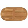 vidaXL P&ouml;yt&auml;levy 80 x 40 x 2,5 cm Ovaali Tiikkipuu Luonnollinen