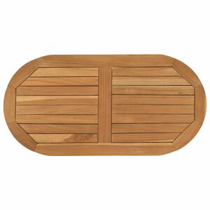vidaXL P&ouml;yt&auml;levy 80 x 40 x 2,5 cm Ovaali Tiikkipuu Luonnollinen