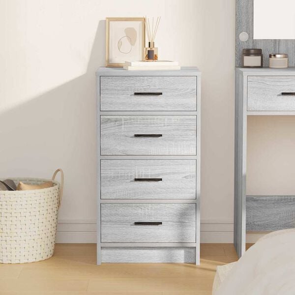 vidaXL Sivup&ouml;yt&auml; Harmaa sonoma 40 x 41 x 75 cm Tekninen puu