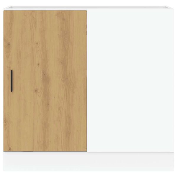 vidaXL Tiskialtaan alakaappi "Lyon" käsityönä tehty tammi insinööripuu