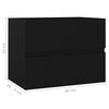 vidaXL Allaskaappi sis&auml;&auml;nrakennetulla altaalla musta lastulevy