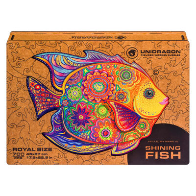 UNIDRAGON Puupalapeli 700 palaa Shining Fish Royal Size 57x45 cm