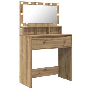 vidaXL Makuuhuoneen meikkip&ouml;yd&auml;t Artisaanitammi 80 x 39,5 x 135 cm