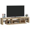 vidaXL TV-taso LED-valoilla Sonoma-tammi 200x36,5x40 cm