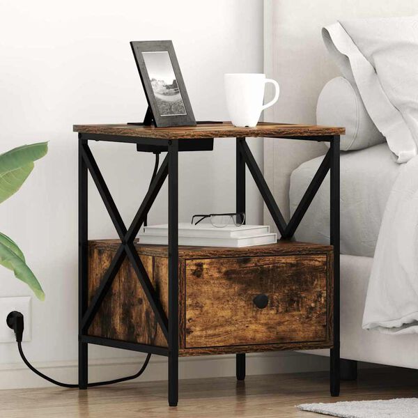 vidaXL Y&ouml;p&ouml;yt&auml;kaappi 2 pcs Savup&auml;hkin&auml; 41,5 x 40,5 x 55 cm