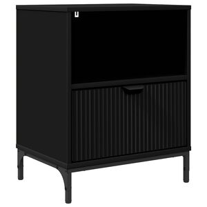 vidaXL Y&ouml;p&ouml;yt&auml;kaappi Musta 49 x 36 x 61 cm Tekninen puu
