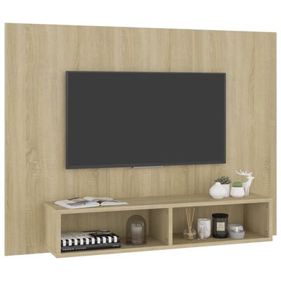 vidaXL TV-taso seinälle Sonoma-tammi 120x23,5x90 cm lastulevy