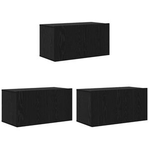 vidaXL TV-tasosetti 3 pcs Musta 60 x 30 x 30 cm Tekninen puu