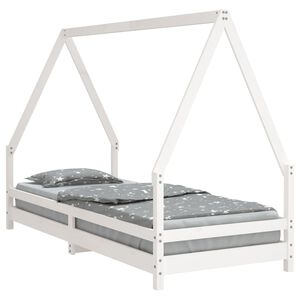 vidaXL Lasten s&auml;ngynrunko valkoinen 80x200 cm t&auml;ysi m&auml;nty