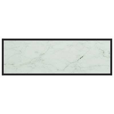 vidaXL TV-taso musta valkoisella marmorilasilla 120x40x40 cm