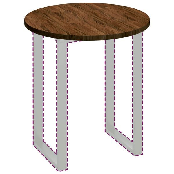 vidaXL P&ouml;yt&auml;levy Vaaleanruskea &Oslash; 70 x 2,5 cm M&auml;ntypuu