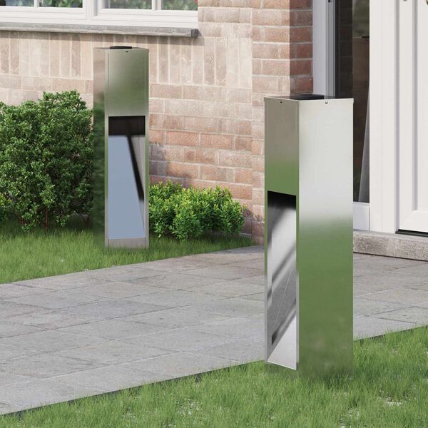 vidaXL Aurinkoinen LED-polkuvalo 2 pcs Galvanoitu Galvanoitu